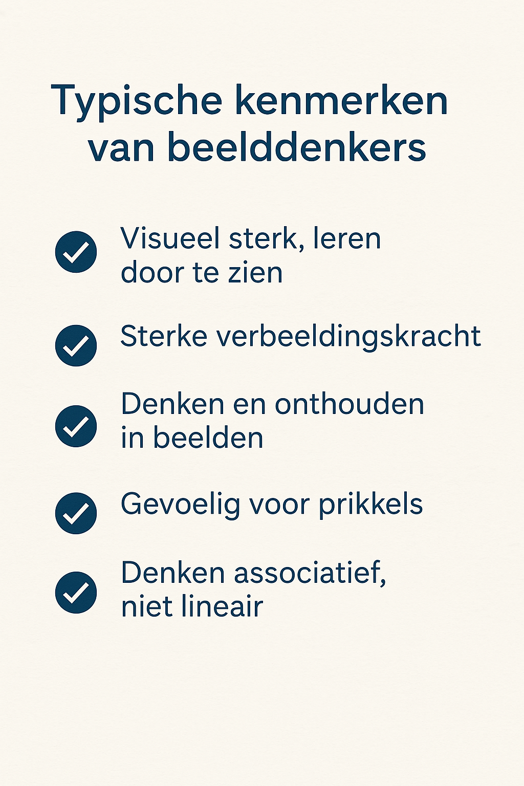 typishe kenmerken van beelddenken