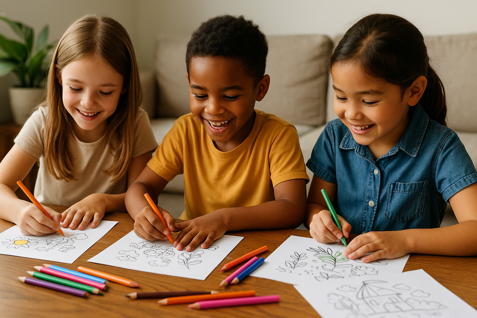 kinderen kleuren